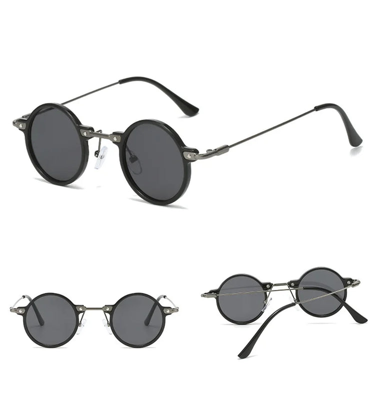 WILLIAM UNISEX RETRO METAL ROUND FRAME UV400 SUNGLASSES