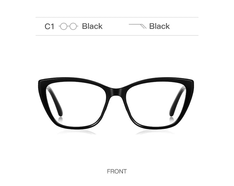 Muse Women's Transparent Anti-Blue Light Cat-Eye Glasses