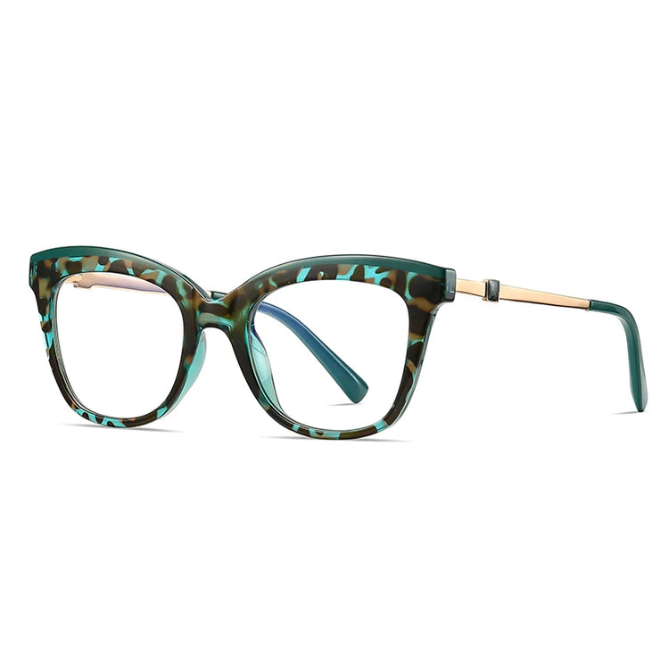 CELIN GOLD DETAIL ANTI BLUE LIGHT CAT EYE FRAME GLASSES