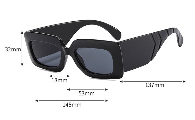 SANSCHA RECTANGULAR FRAME UV 400 UNISEX SUNGLASSES