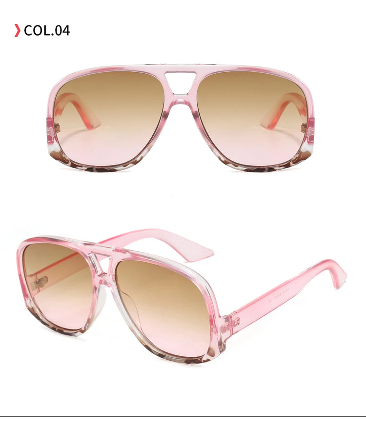 Cylo Oversized Unisex Flat Top Pilot Frame UV400 Sunglasses