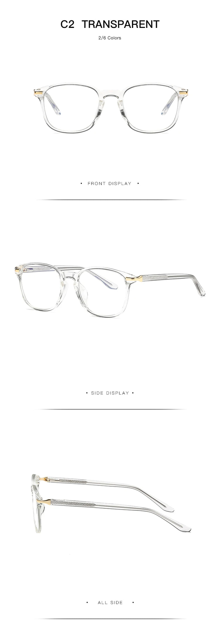 MARLEY UNISEX RETRO ROUND FRAME ANTI-BLUE LIGHT GLASSES