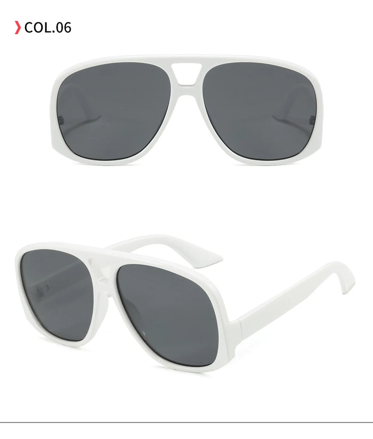 Cylo Oversized Unisex Flat Top Pilot Frame UV400 Sunglasses