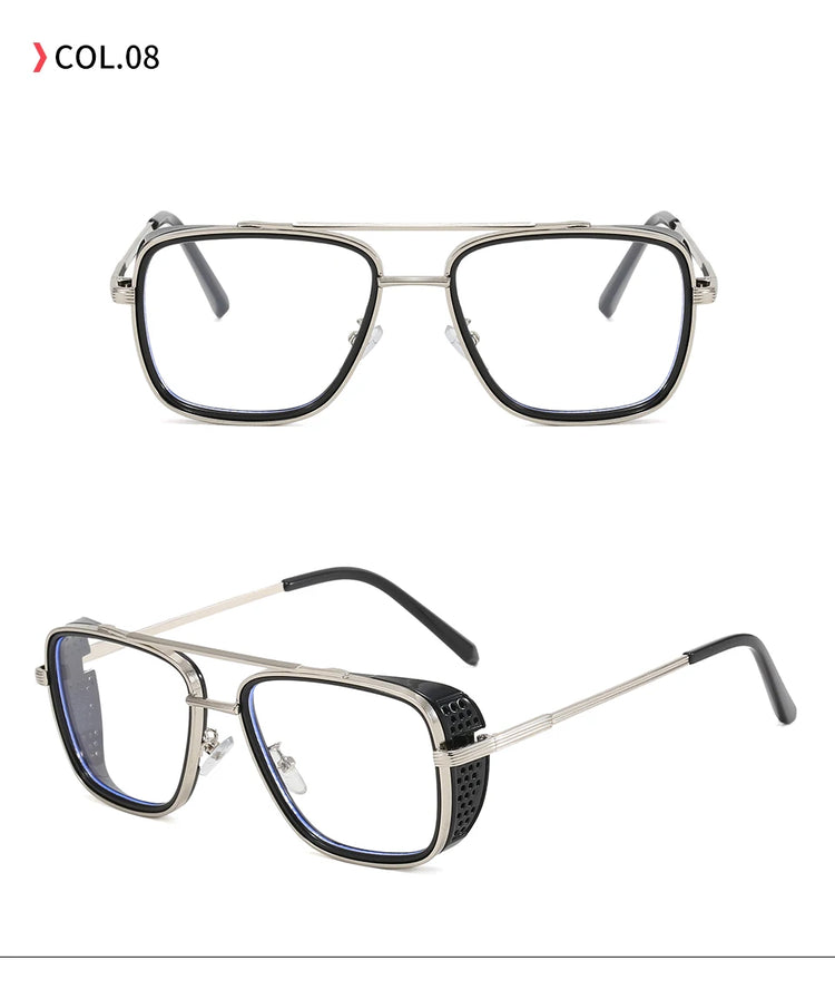 ISHMAEL UV400 MEN'S FLAT TOP SQUARE FRAME SUNGLASSES