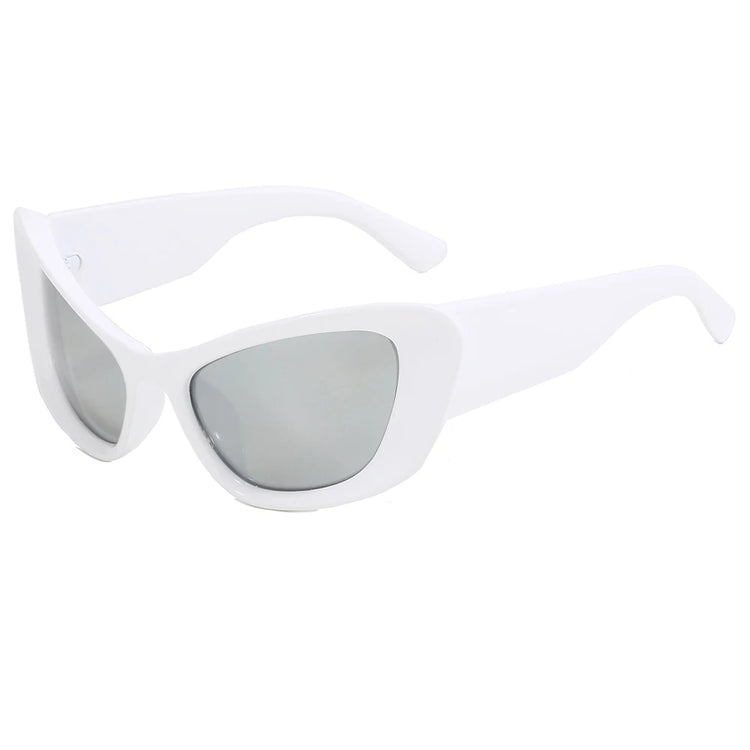 GENESIS WOMEN'S UV400 BOLD RETRO SQUARE CAT-EYE FRAME SUNGLASSES