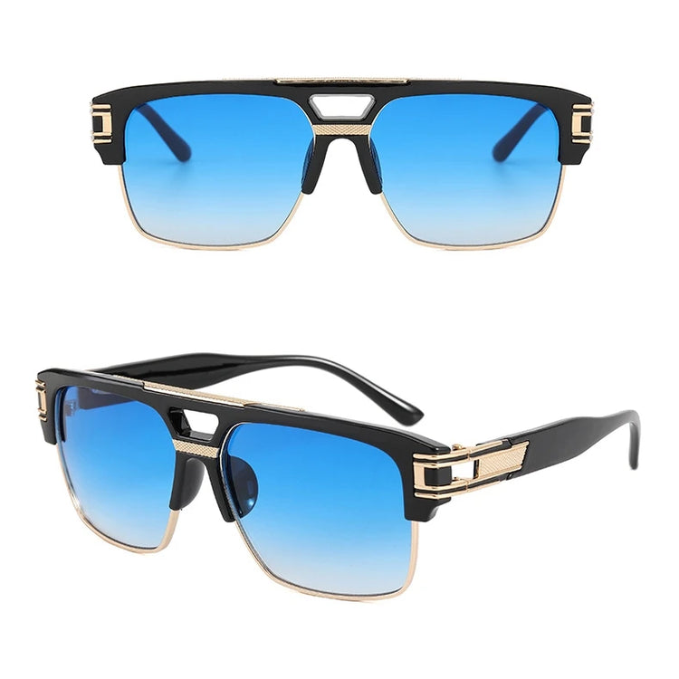 Axel Men's Half-Rim UV400 Sunglasses