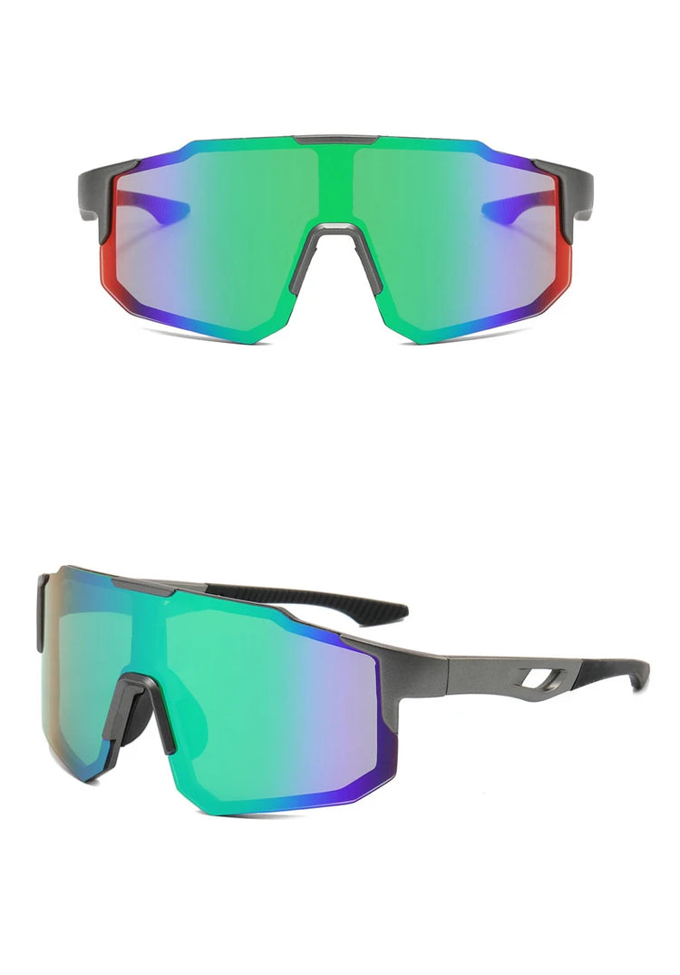 Mecca Oversized UV400 Mens Flat Top Cycling Sunglasses