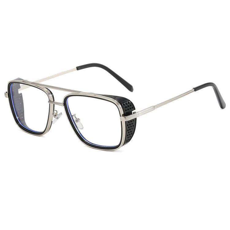 ISHMAEL UV400 MEN'S FLAT TOP SQUARE FRAME SUNGLASSES