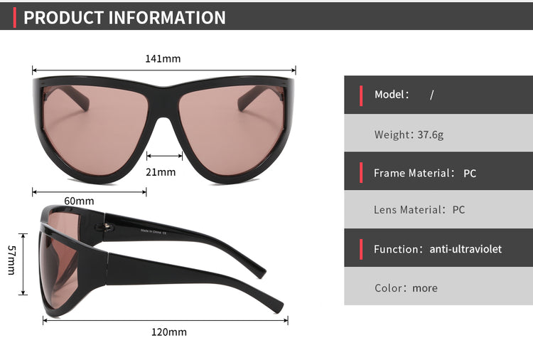 COBY UNISEX UV400 RETRO FLAT TOP CYCLING SUNGLASSES