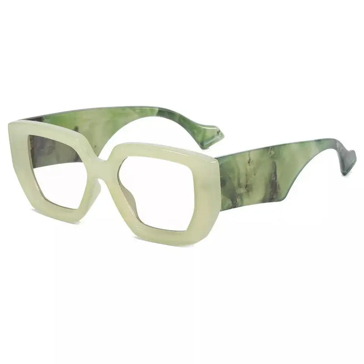 MICKEY THICK RETRO STYLE MARBLE DETAILED UNISEX ANTI BLUE LIGHT FRAMES