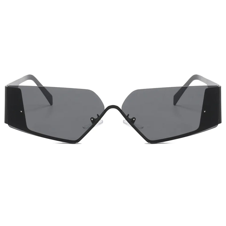 CASSIDY UNISEX RIMLESS NARROW GRADIENT LENS SUNGLASSES
