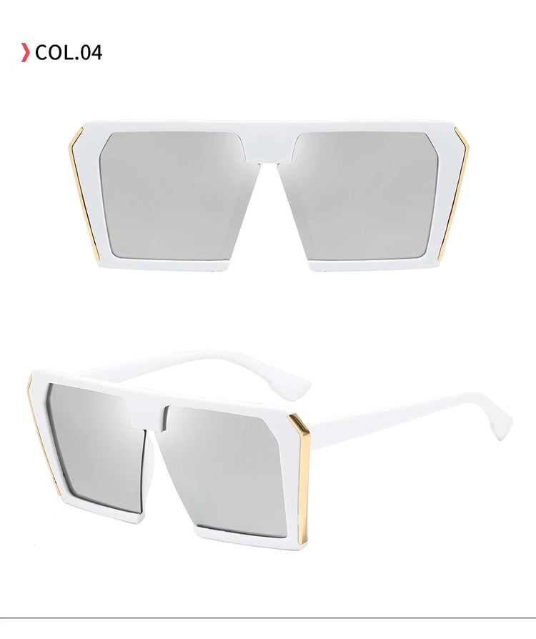 SYDNEY Unisex Flat Top Square Frame UV400 Sunglasses