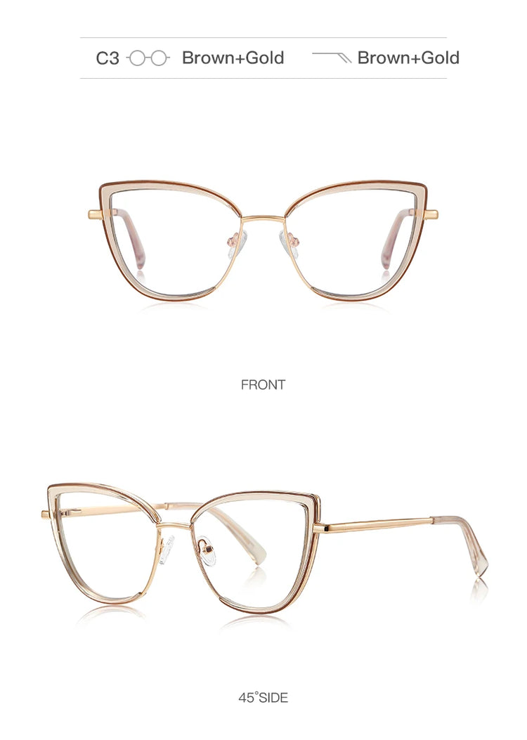 Stella Womens Cat Eye  Anti Blue Light Blocking Glasses