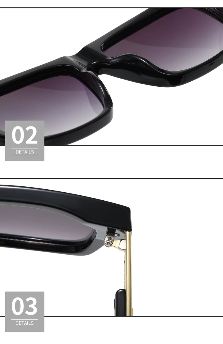 Rio Gradiant Unisex Retro Square Frame Sunglasses