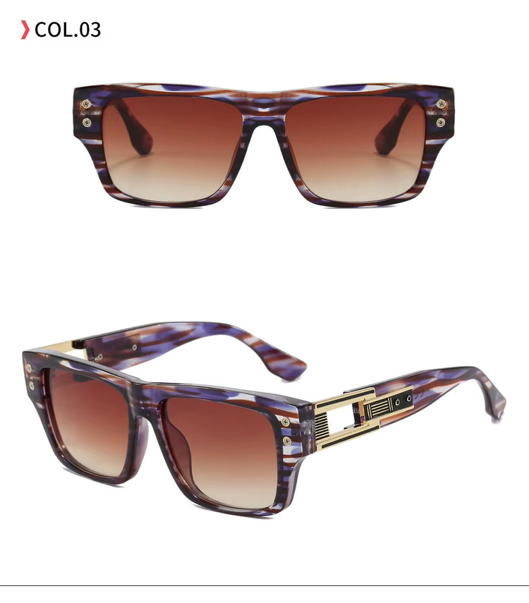 Rio Gradiant Unisex Retro Square Frame Sunglasses