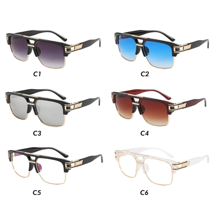 Axel Men's Half-Rim UV400 Sunglasses