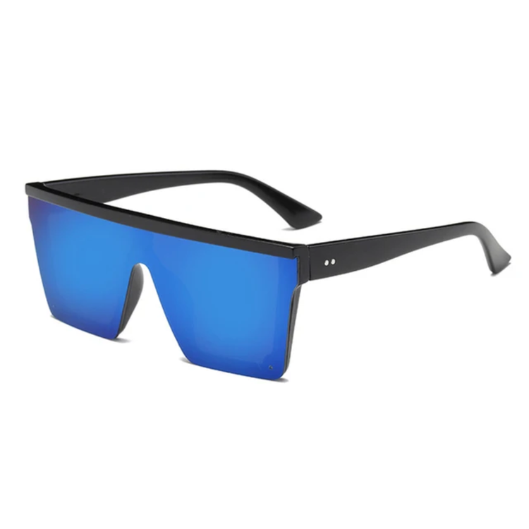 Blaze Unisex Oversized Flat Top Retro UV400 Sunglasses