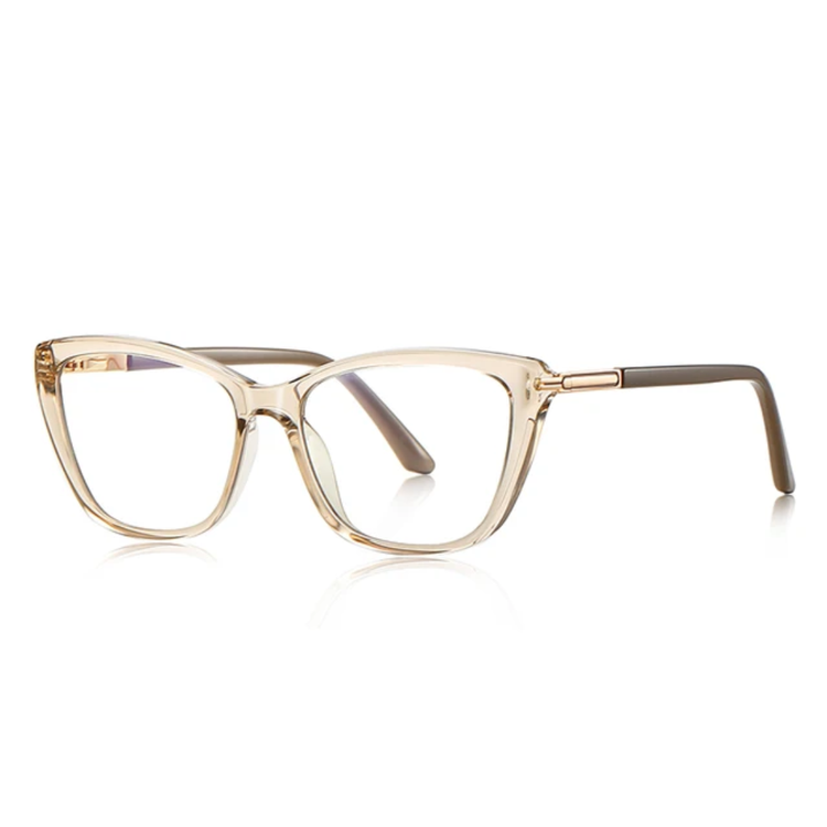 Muse Women's Transparent Anti-Blue Light Cat-Eye Glasses