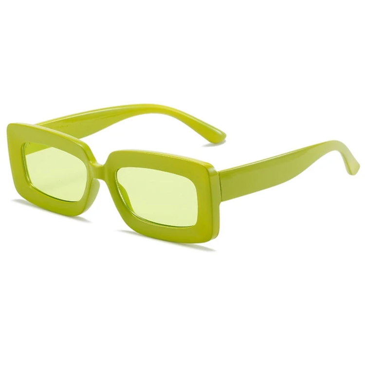 Aurora Women's Rectangular Retro Candy Colored UV400 Sunglasses