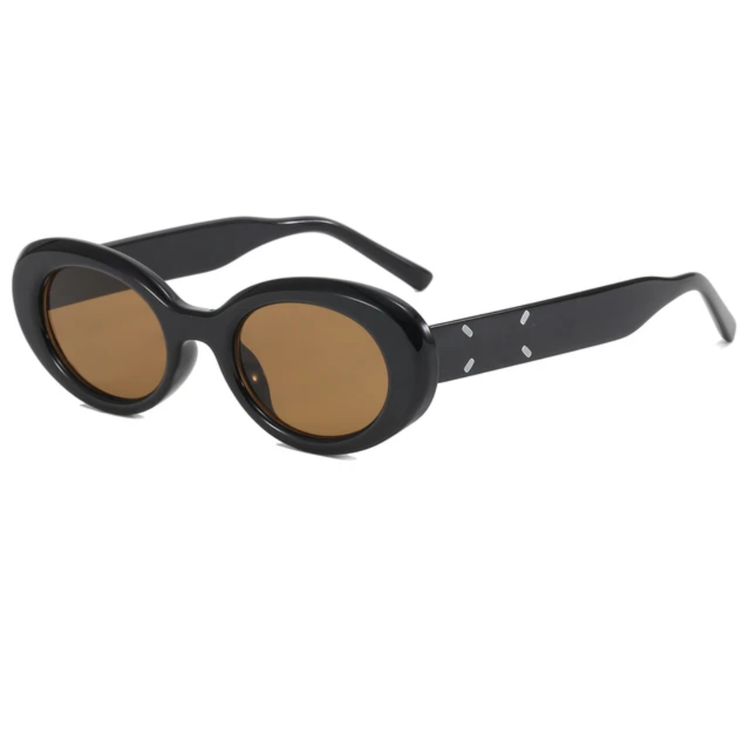Iris Women's Small Retro Oval Frame UV400 Sunglasses