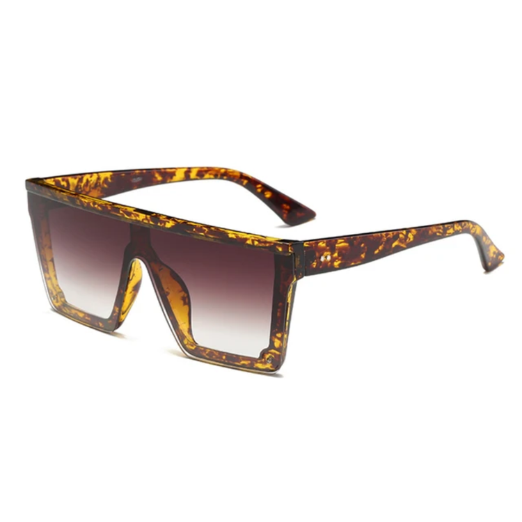 Blaze Unisex Oversized Flat Top Retro UV400 Sunglasses