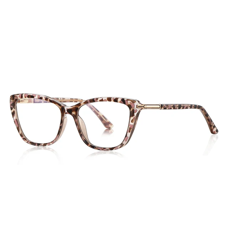 Muse Women's Transparent Anti-Blue Light Cat-Eye Glasses