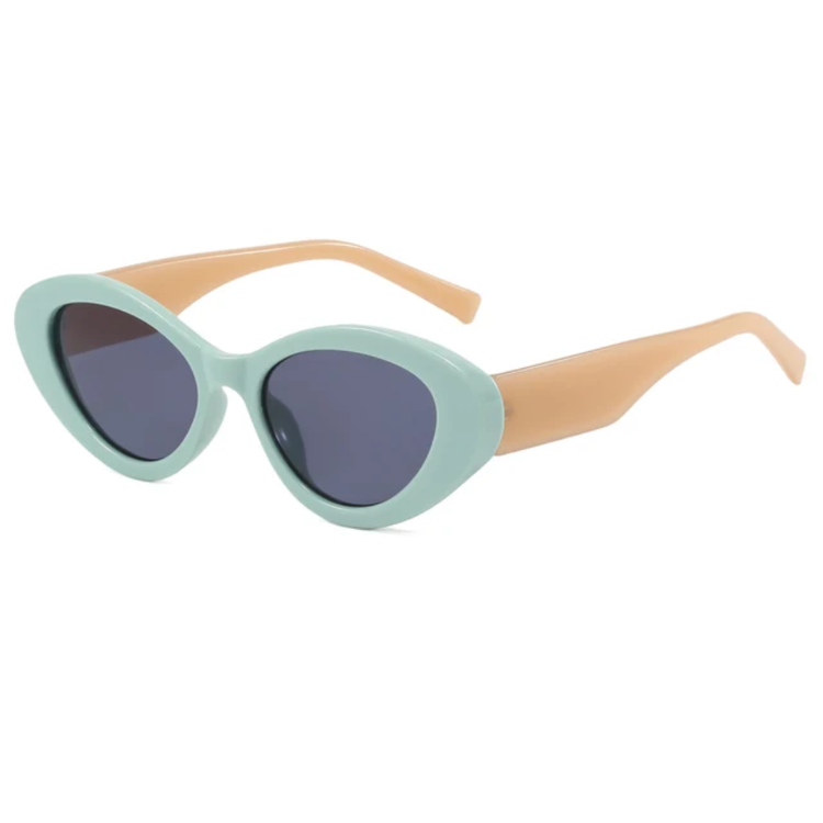 Solstice Women's UV400 Two-Tone Cat Eye Frame Sunglasses