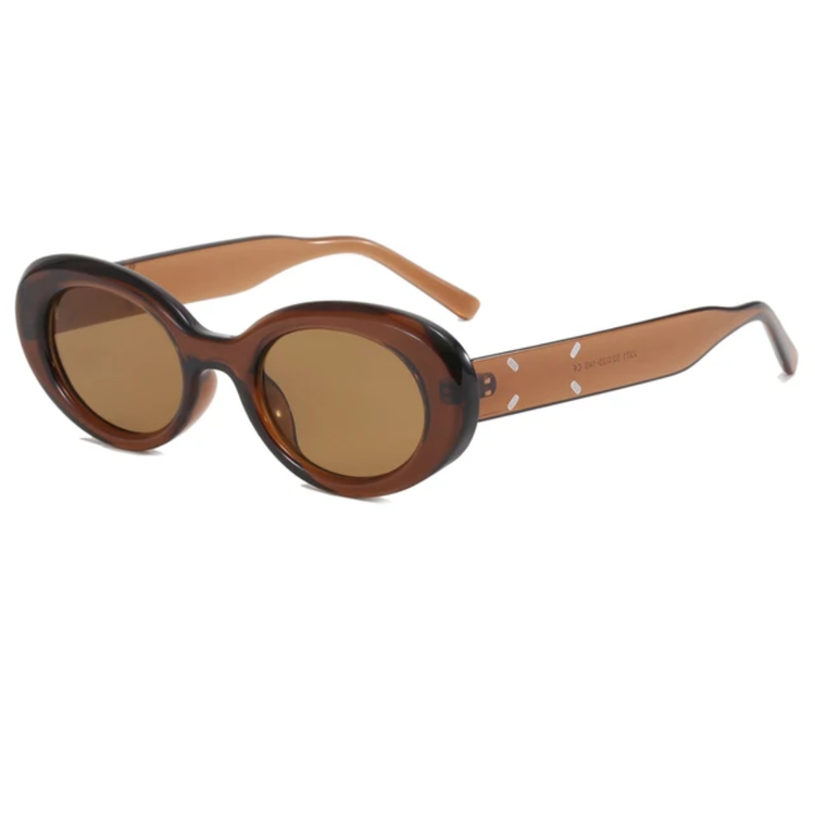 Iris Women's Small Retro Oval Frame UV400 Sunglasses
