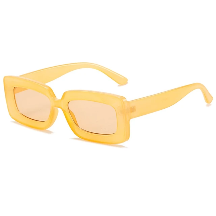 Aurora Women's Rectangular Retro Candy Colored UV400 Sunglasses