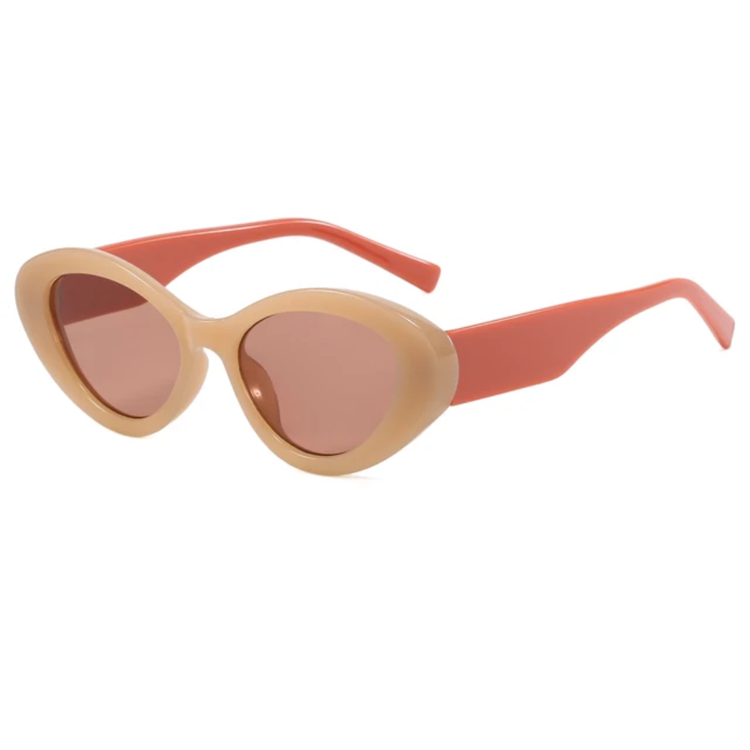 Solstice Women's UV400 Two-Tone Cat Eye Frame Sunglasses