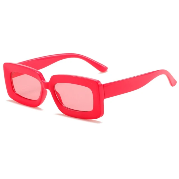 Aurora Women's Rectangular Retro Candy Colored UV400 Sunglasses