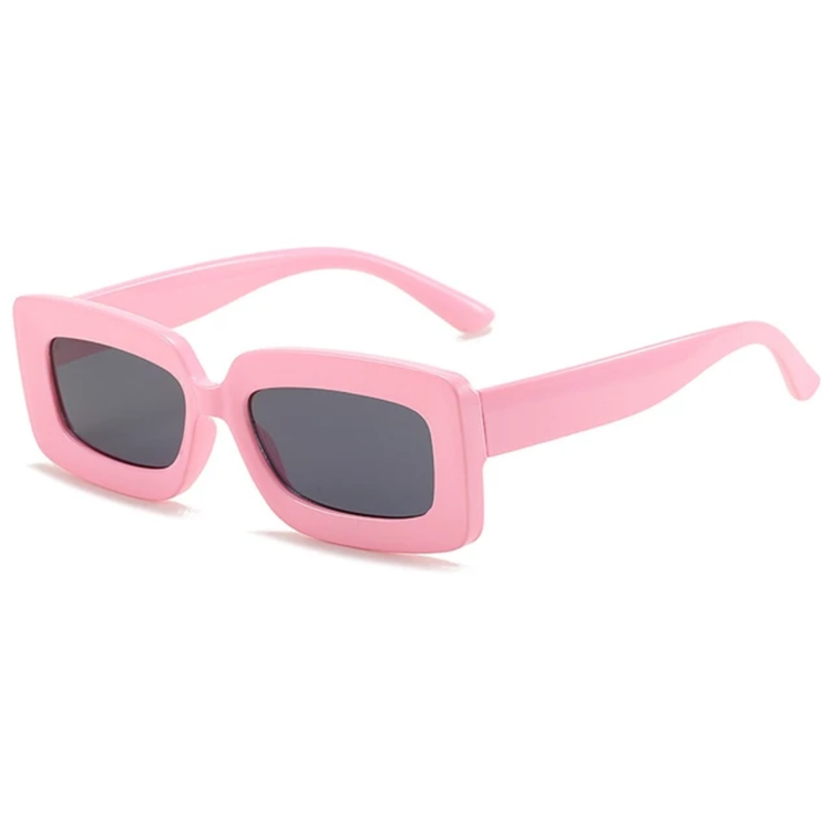 Aurora Women's Rectangular Retro Candy Colored UV400 Sunglasses
