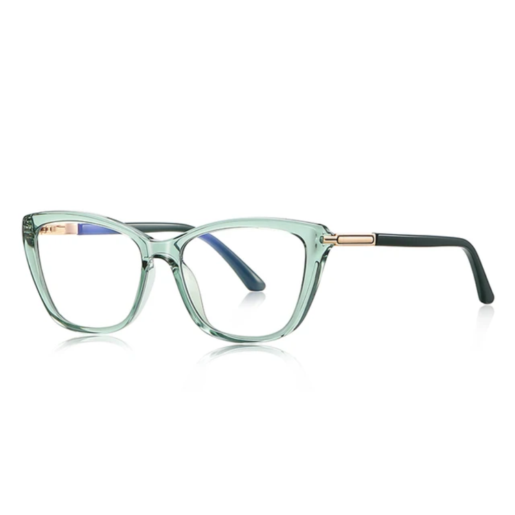 Muse Women's Transparent Anti-Blue Light Cat-Eye Glasses
