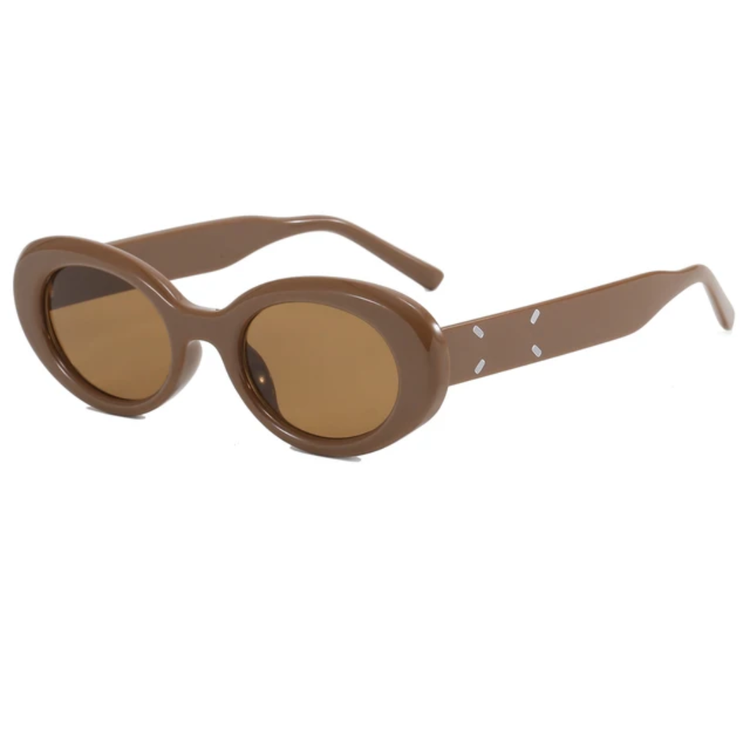 Iris Women's Small Retro Oval Frame UV400 Sunglasses