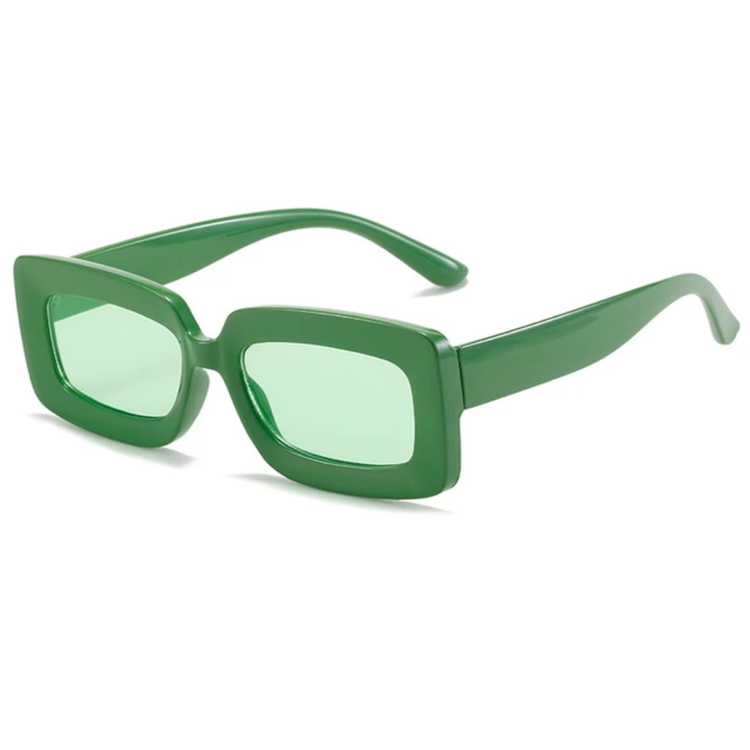 Aurora Women's Rectangular Retro Candy Colored UV400 Sunglasses