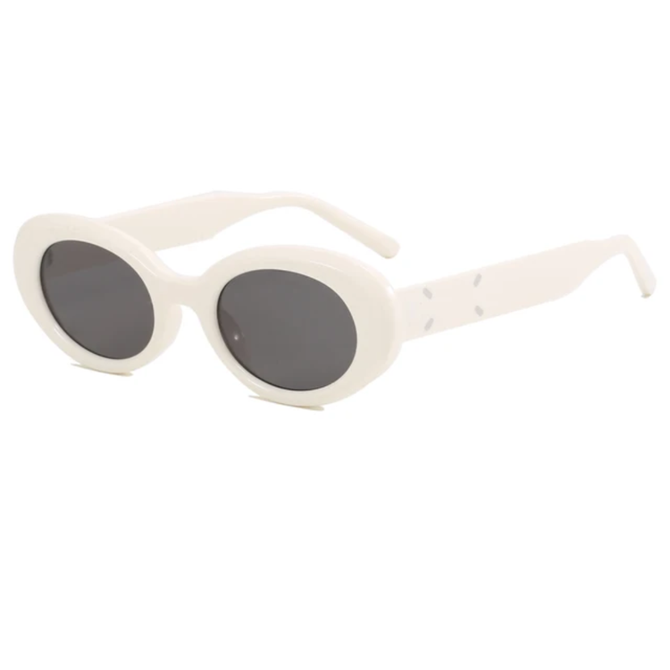Iris Women's Small Retro Oval Frame UV400 Sunglasses