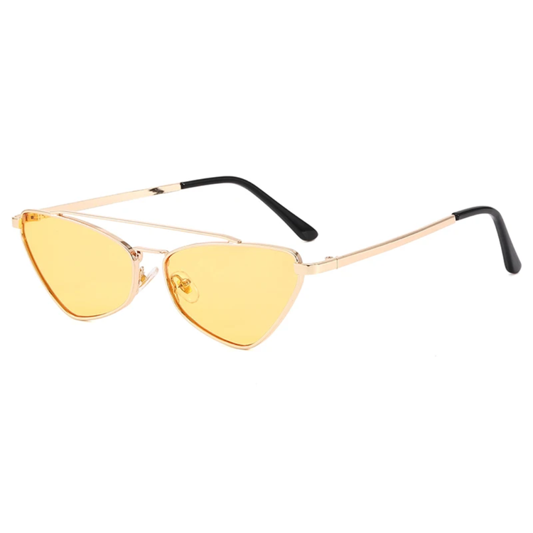Luna Women's Small Metal Cat-Eye Frame Retro UV400 Sunglasses
