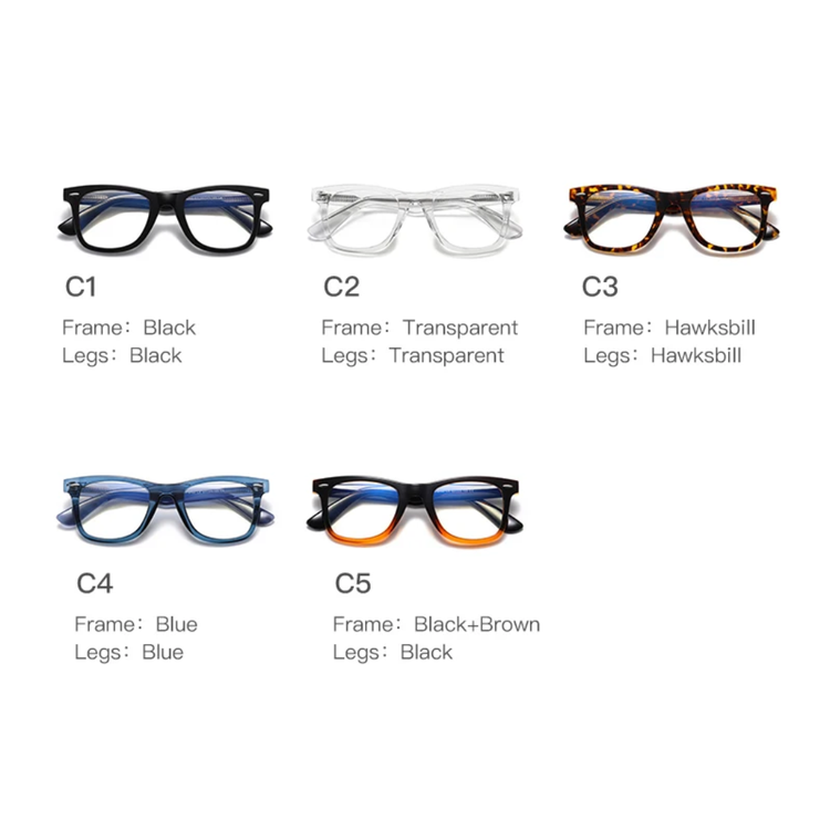 Ellis Unisex Square Frame Anti-Blue Light Glasses