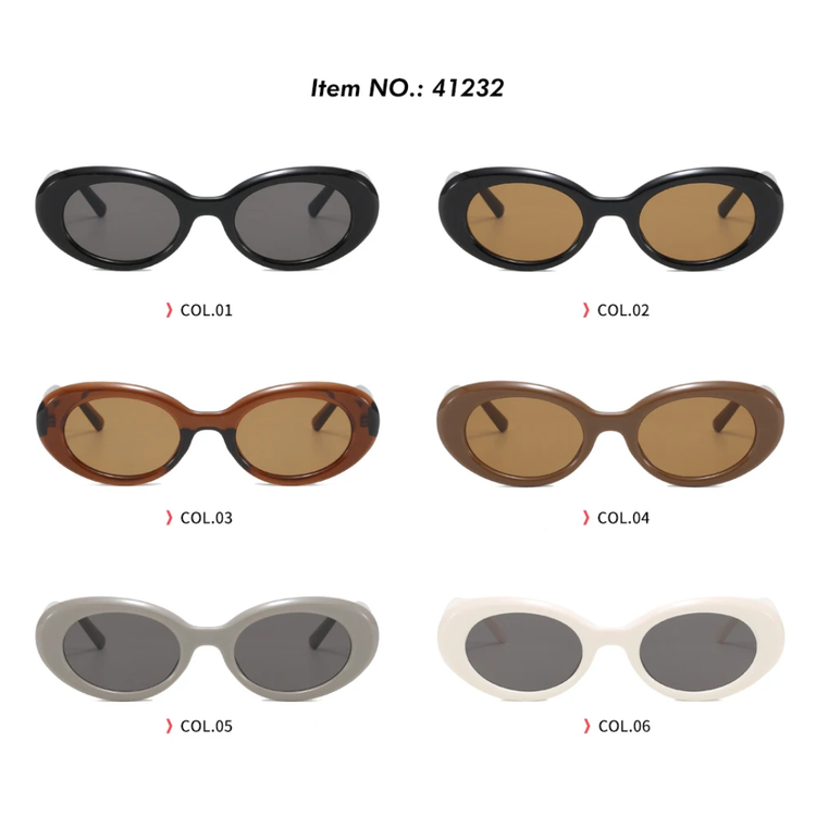 Iris Women's Small Retro Oval Frame UV400 Sunglasses