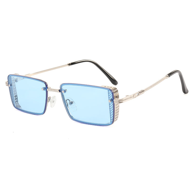 DON UNISEX SMALL RECTANGULAR METAL FRAME UV 400 SUNGLASSES