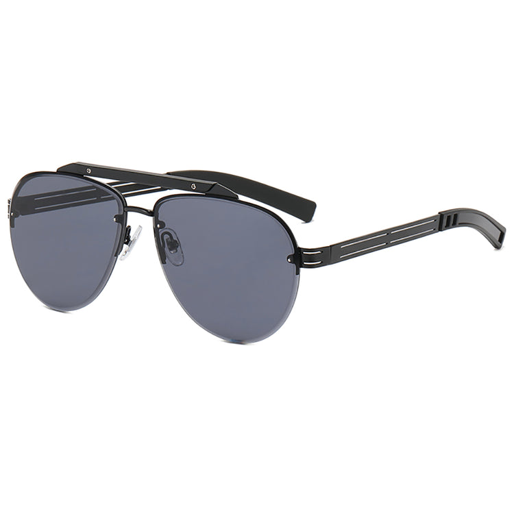 PARKER MEN'S METAL AVIATOR FRAME UV400 GRADIENT SUNGLASSES