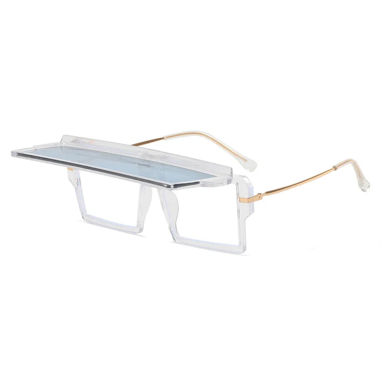 JAY UNISEX FLAT TOP VISOR SQUARE FRAME SUNGLASSES