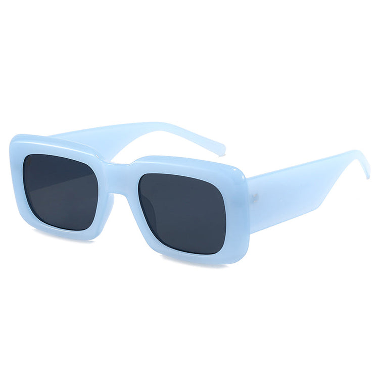 TONI UNISEX RETRO THICK UV 400 RECTANGLE FRAME SUNGLASSES