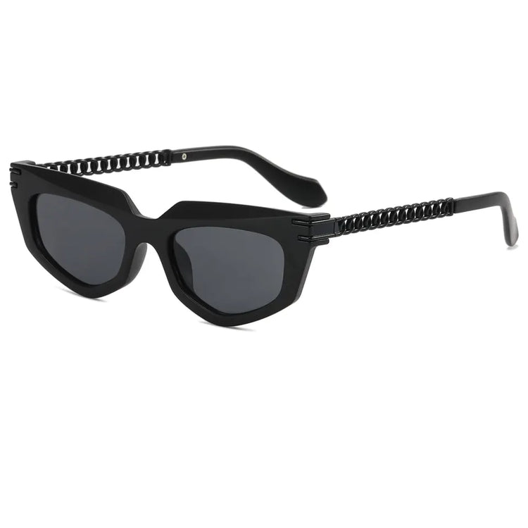 NORA WOMEN'S UV400 VINTAGE POLYGON CAT EYE  SUNGLASSES