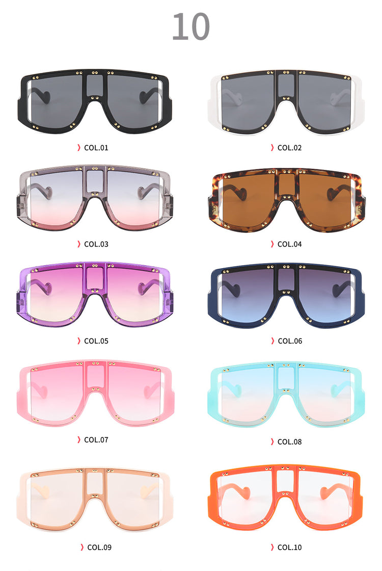 AVERY WOMEN'S UV 400 OVERSIZED BOLD SHIELD FRAME SUNGLASSES