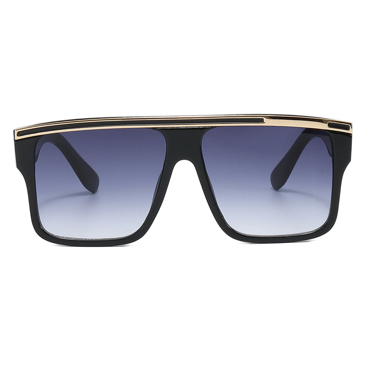 ACE MEN'S FLAT TOP METAL RECTANGULAR FRAME SUNGLASSES