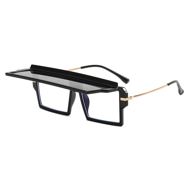 JAY UNISEX FLAT TOP VISOR SQUARE FRAME SUNGLASSES