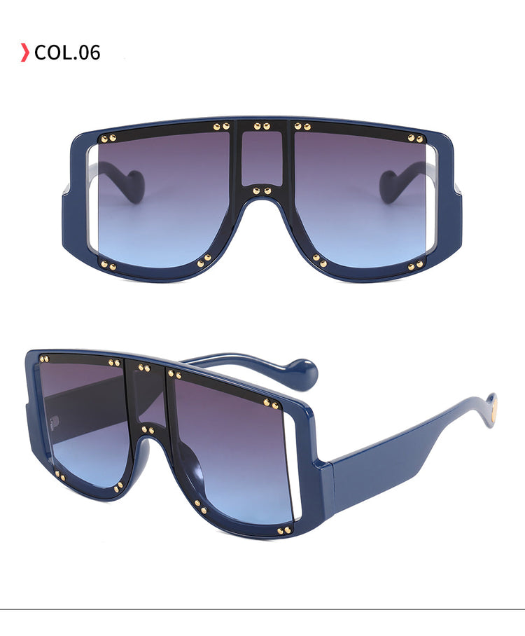 AVERY WOMEN'S UV 400 OVERSIZED BOLD SHIELD FRAME SUNGLASSES