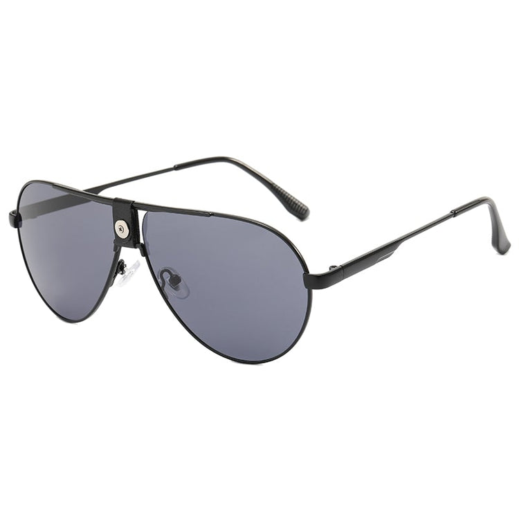 KIERAN METAL AVIATOR FRAME SUNGLASSES -BLACK