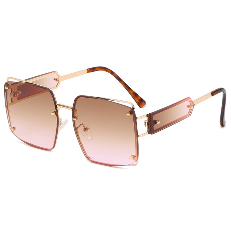 CAMERON UNISEX UV400 SQUARE METAL FRAME SUNGLASSES